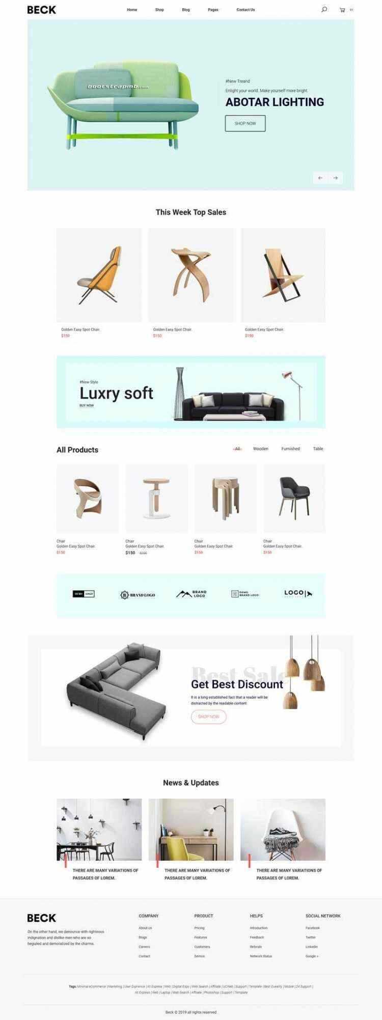 Bootstrap响应式小清新电商家具家居装饰商城-客创社 - 专注互联网轻资产创业及网络项目资源整合与分享福鑫网创 -  免费且强大的项目分享网站
