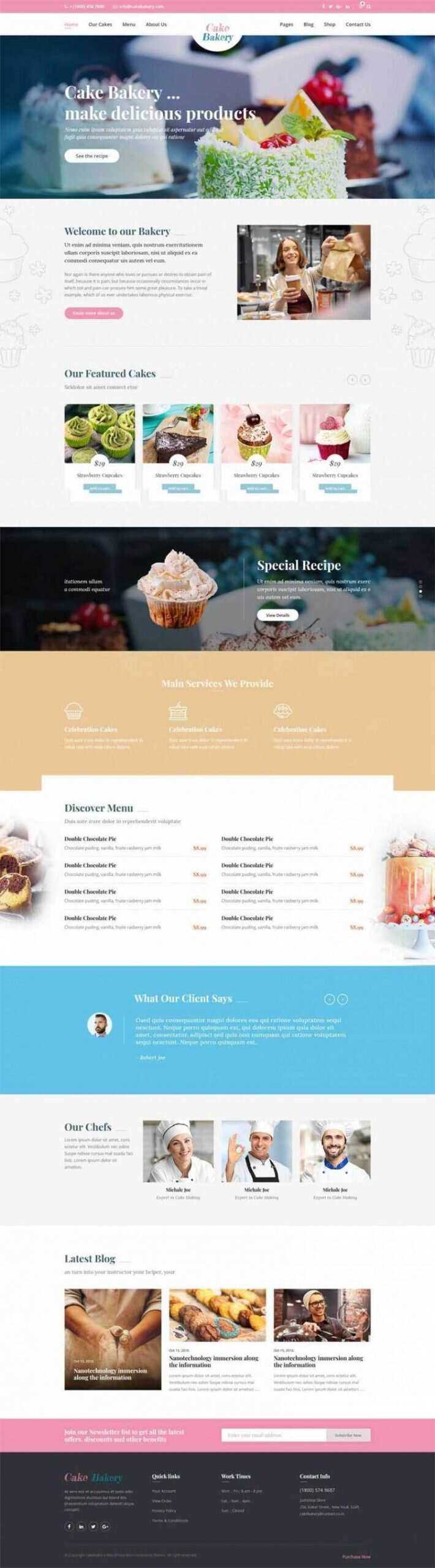 粉色卡通响应式蛋糕面包店外卖预订设计师类网站-客创社 - 专注互联网轻资产创业及网络项目资源整合与分享福鑫网创 -  免费且强大的项目分享网站