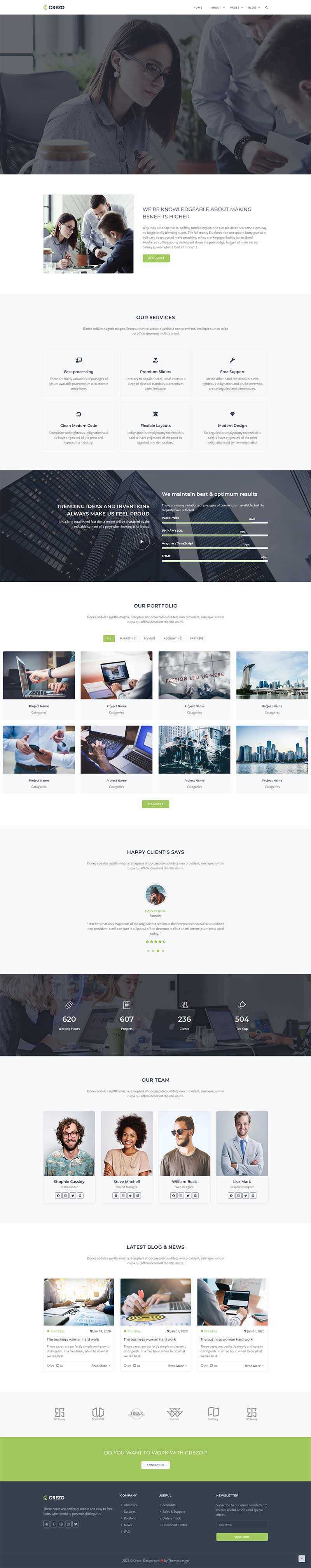 Bootstrap多用途的商业公司展示HTML5模板-客创社 - 专注互联网轻资产创业及网络项目资源整合与分享福鑫网创 -  免费且强大的项目分享网站