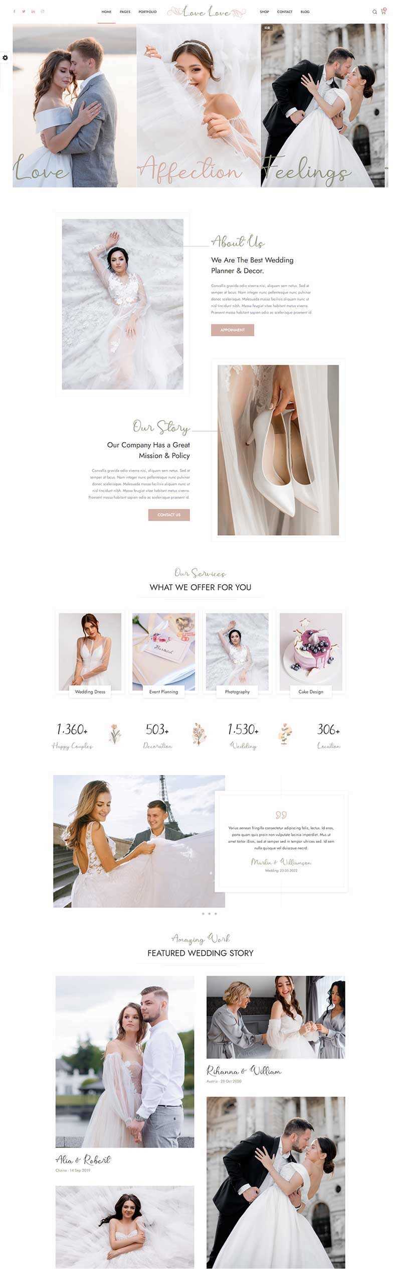 HTML5婚庆婚饰婚纱摄影服务网站html模板-客创社 - 专注互联网轻资产创业及网络项目资源整合与分享福鑫网创 -  免费且强大的项目分享网站