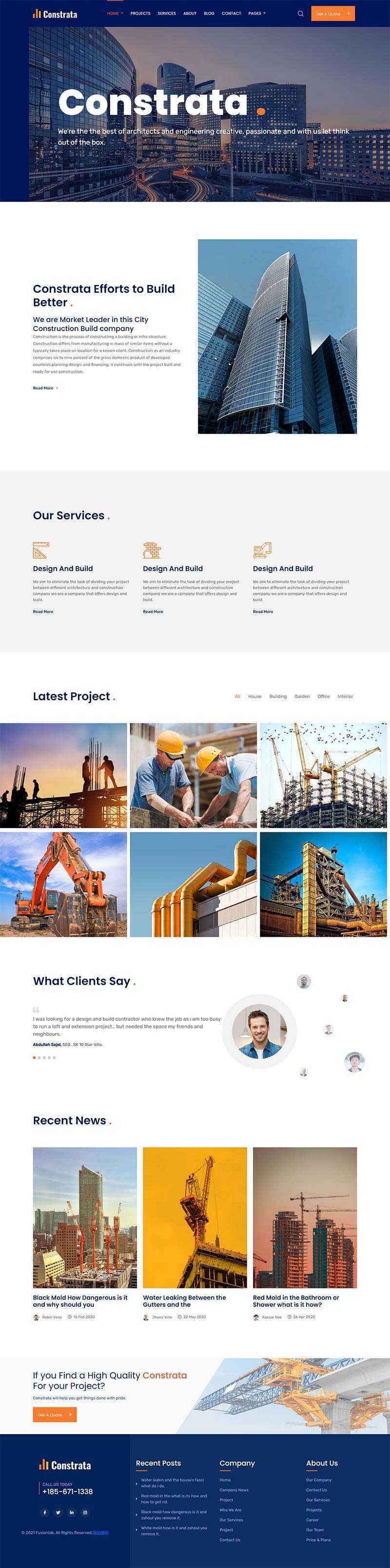 响应式房产建筑工程企业网站html5模板-客创社 - 专注互联网轻资产创业及网络项目资源整合与分享福鑫网创 -  免费且强大的项目分享网站
