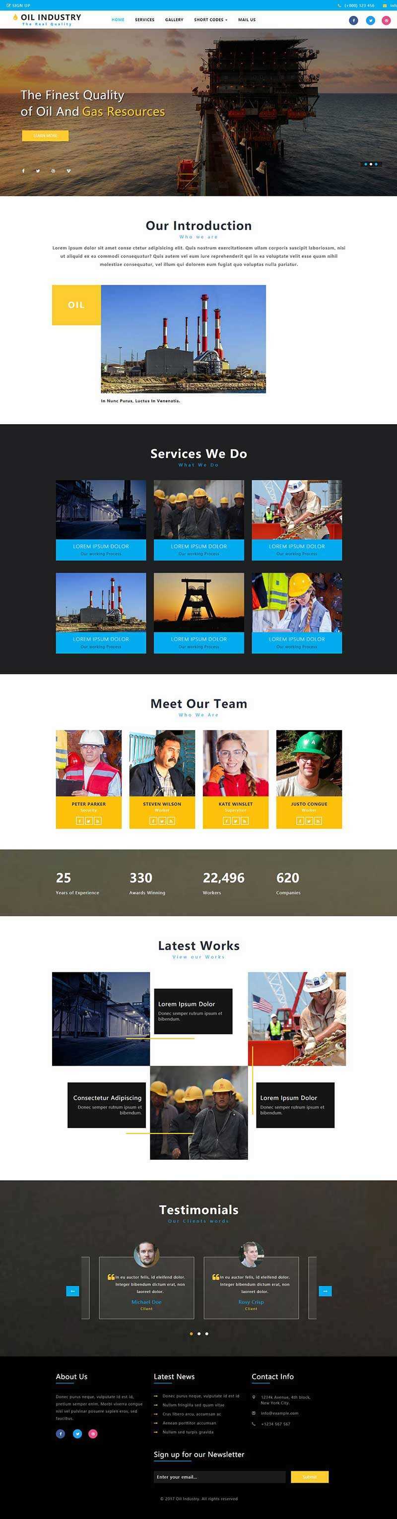 bootstrap石油开采工业类企业网站html模板-客创社 - 专注互联网轻资产创业及网络项目资源整合与分享福鑫网创 -  免费且强大的项目分享网站