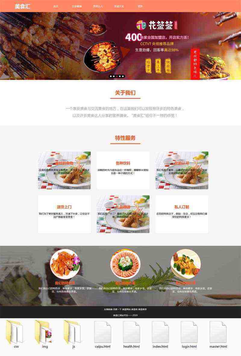 健康美食交流网站html模板-客创社 - 专注互联网轻资产创业及网络项目资源整合与分享福鑫网创 -  免费且强大的项目分享网站