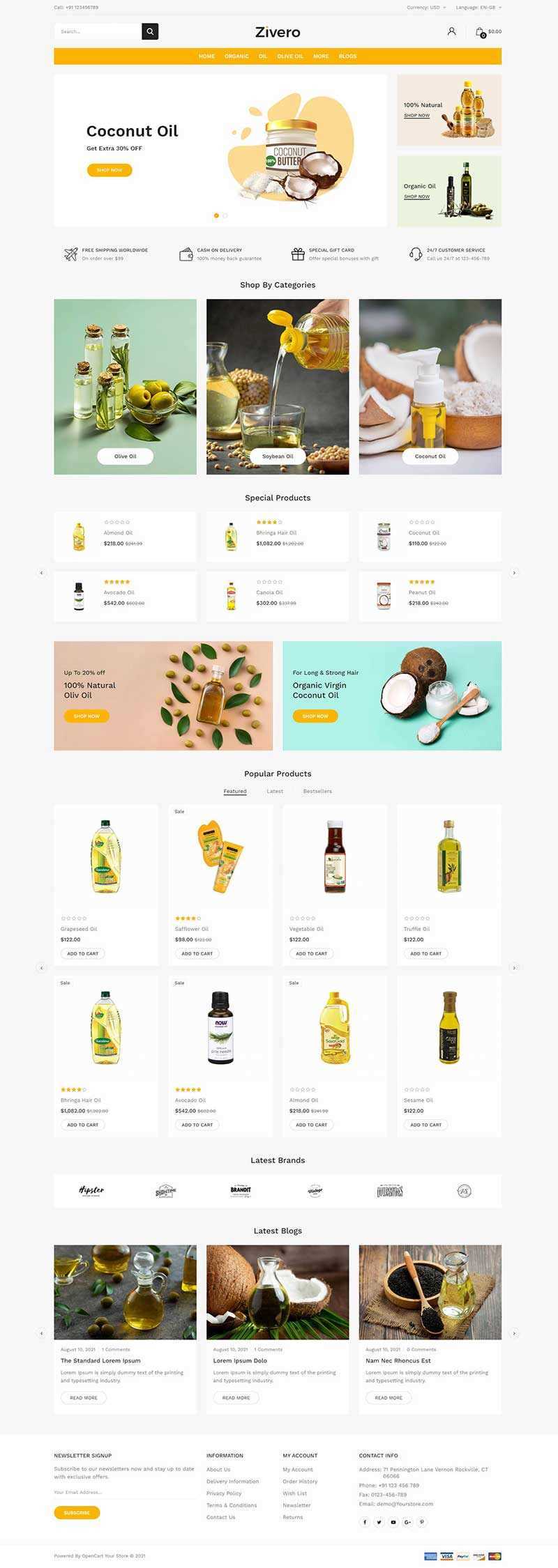 清爽风格食用油网上商城html模板-客创社 - 专注互联网轻资产创业及网络项目资源整合与分享福鑫网创 -  免费且强大的项目分享网站