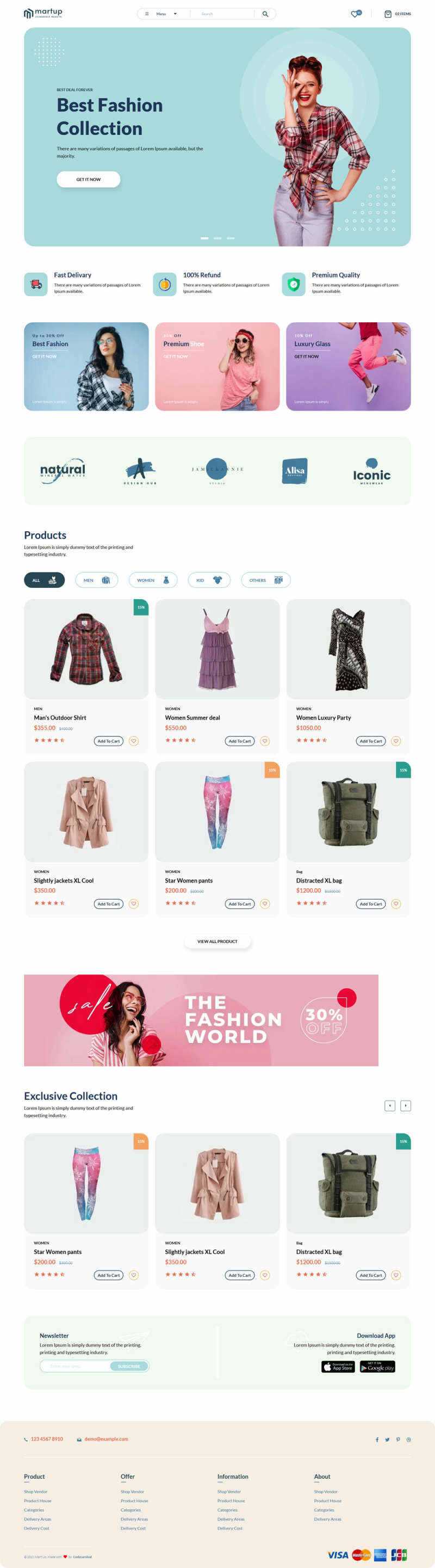 Bootstrap5多用途的女性服装电商HTML模板-客创社 - 专注互联网轻资产创业及网络项目资源整合与分享福鑫网创 -  免费且强大的项目分享网站