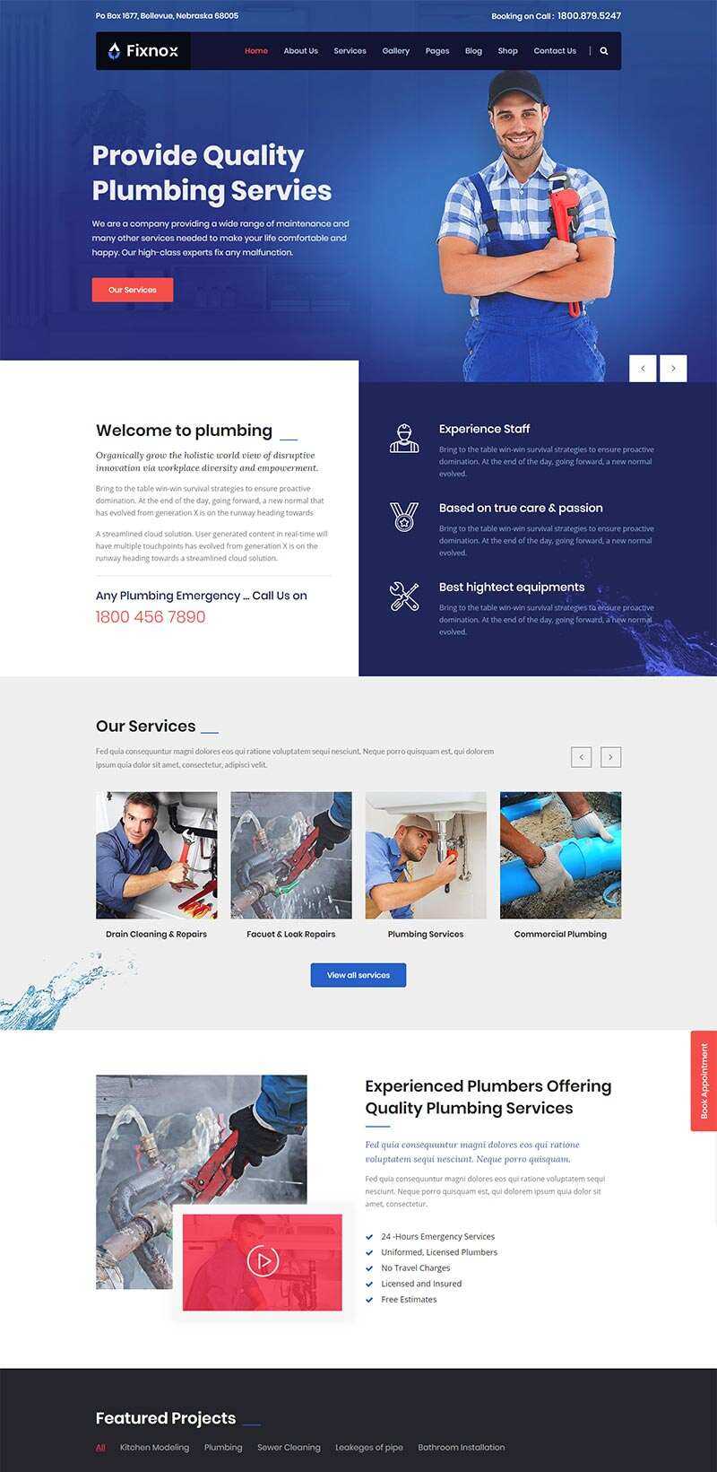 Bootstrap管道修理家政保洁公司网站html模板-客创社 - 专注互联网轻资产创业及网络项目资源整合与分享福鑫网创 -  免费且强大的项目分享网站