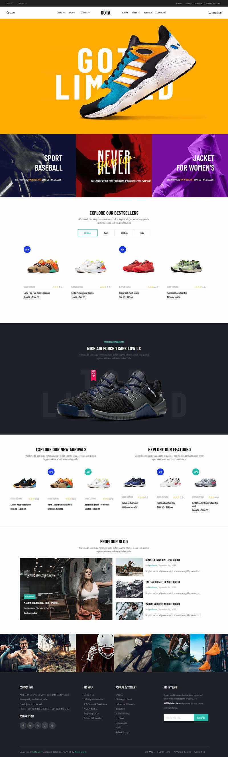 bootstrap响应式品牌运动鞋商城HTML5模板-客创社 - 专注互联网轻资产创业及网络项目资源整合与分享福鑫网创 -  免费且强大的项目分享网站