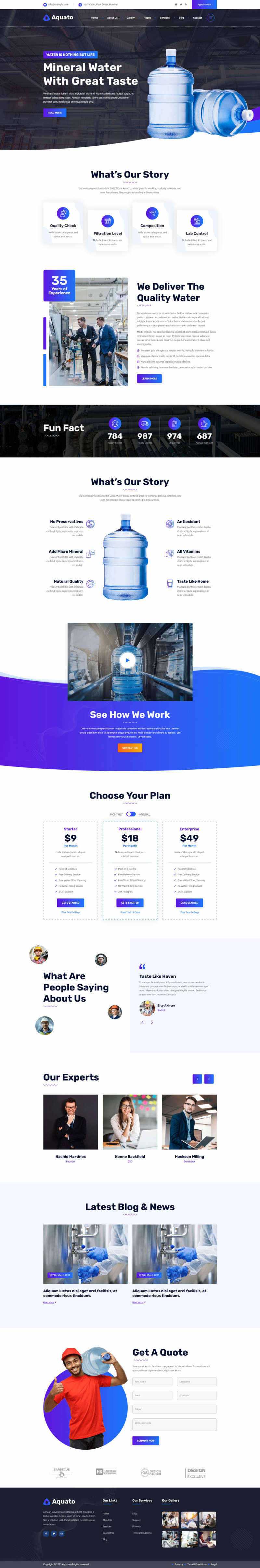 bootstrap饮用水送货服务公司网站HTML模板-客创社 - 专注互联网轻资产创业及网络项目资源整合与分享福鑫网创 -  免费且强大的项目分享网站