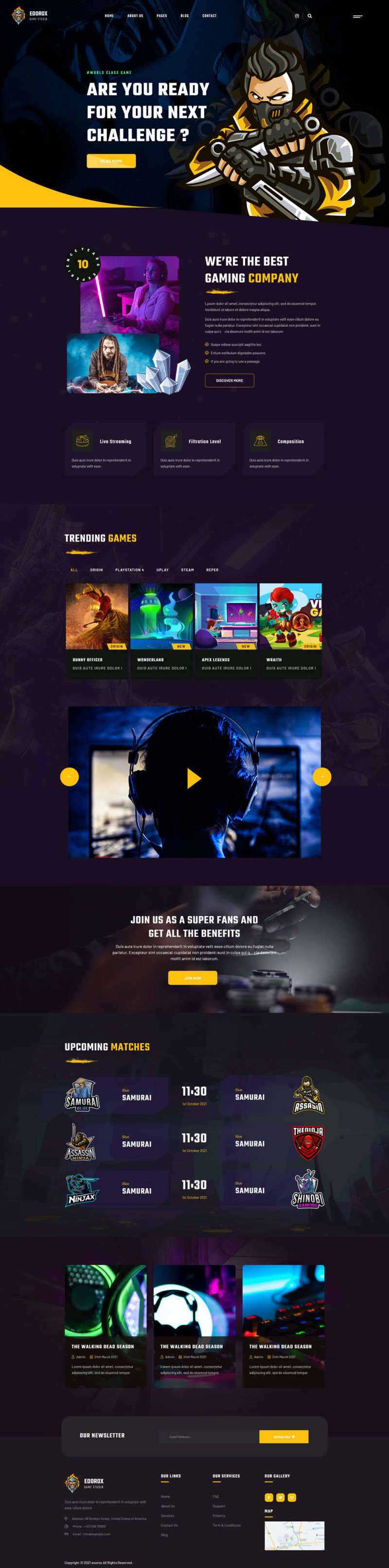 电子竞技游戏行业html5网站模板-客创社 - 专注互联网轻资产创业及网络项目资源整合与分享福鑫网创 -  免费且强大的项目分享网站