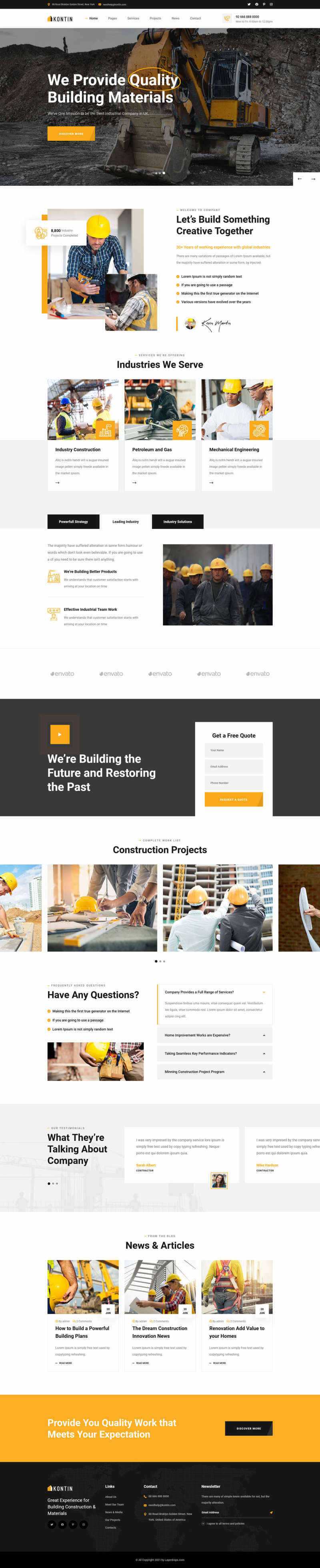 响应式工业、工厂和建筑业务公司网站html模板-客创社 - 专注互联网轻资产创业及网络项目资源整合与分享福鑫网创 -  免费且强大的项目分享网站