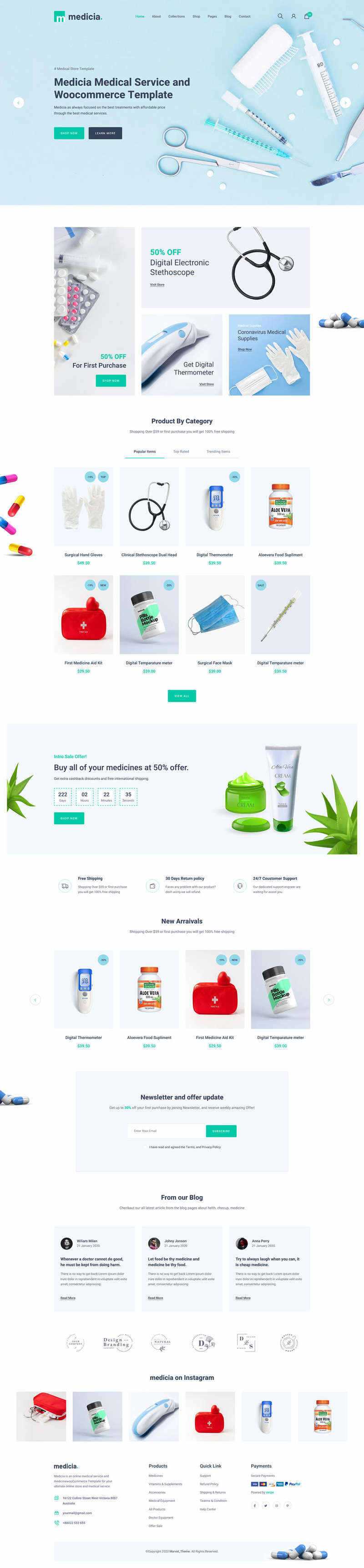 Bootstrap4医疗保健用品电子商务HTML5模板-客创社 - 专注互联网轻资产创业及网络项目资源整合与分享福鑫网创 -  免费且强大的项目分享网站