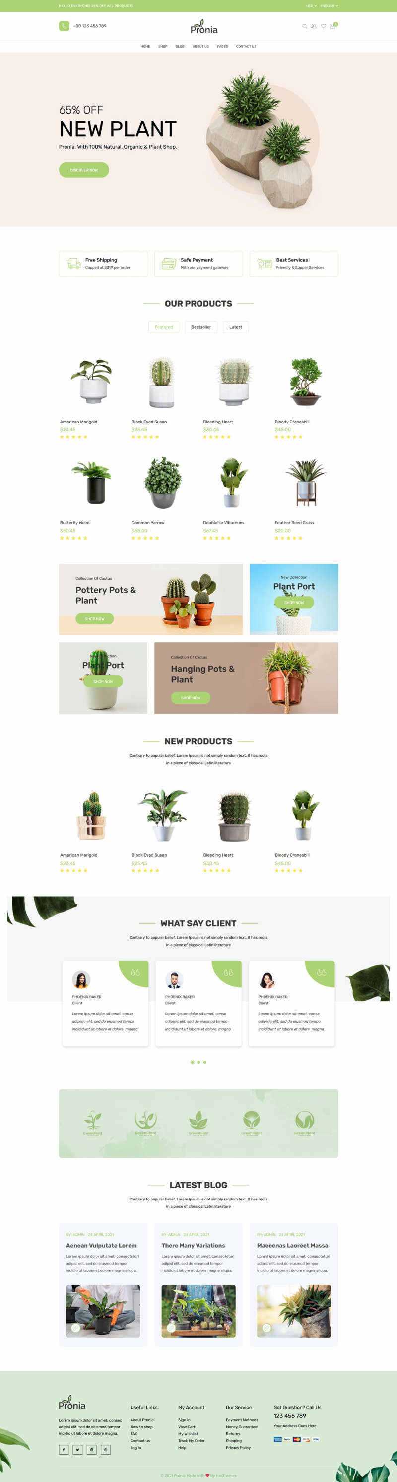 Bootstrap响应式盆栽植物商城网页模板-客创社 - 专注互联网轻资产创业及网络项目资源整合与分享福鑫网创 -  免费且强大的项目分享网站