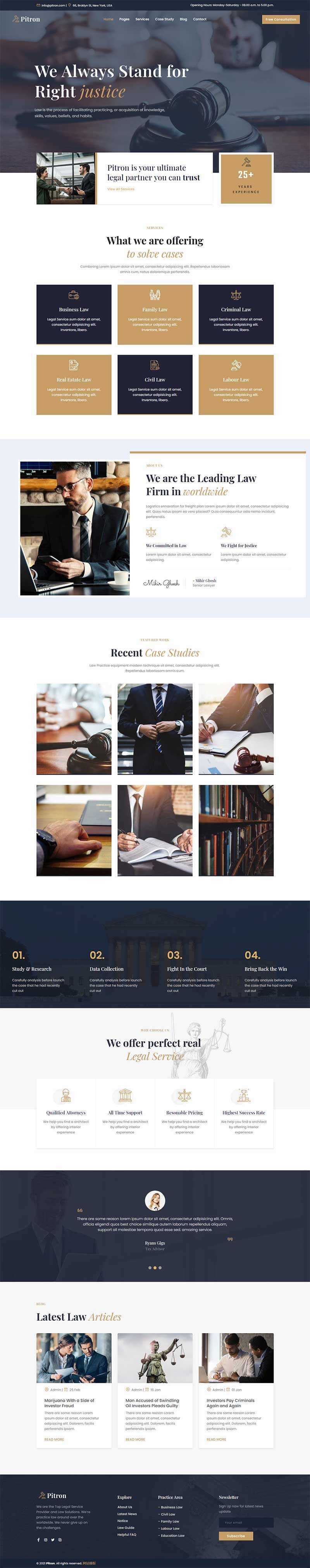 Bootstrap律师事务所网页html模板-客创社 - 专注互联网轻资产创业及网络项目资源整合与分享福鑫网创 -  免费且强大的项目分享网站