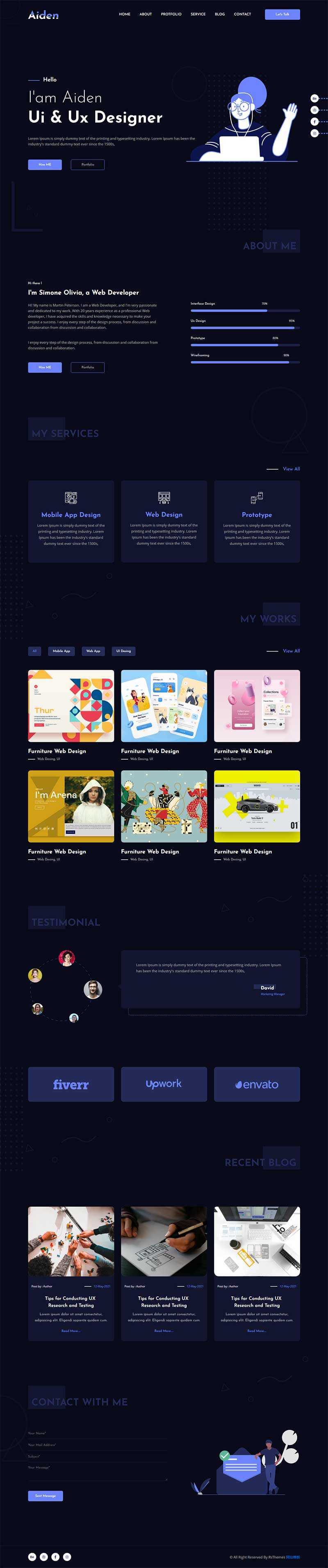 创意的个人作品主题html模板-客创社 - 专注互联网轻资产创业及网络项目资源整合与分享福鑫网创 -  免费且强大的项目分享网站