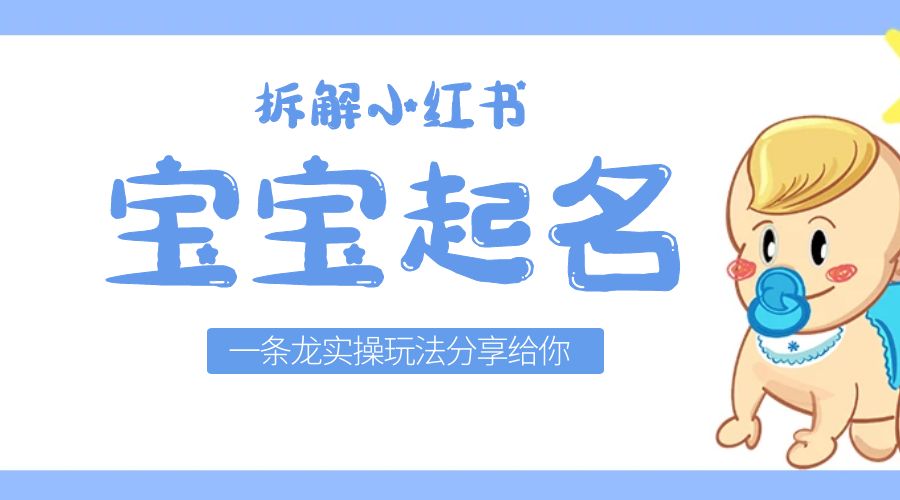 拆解小红书宝宝起名虚拟副业项目：一条龙实操玩法分享给你「教程+软件」 - 项目资源网