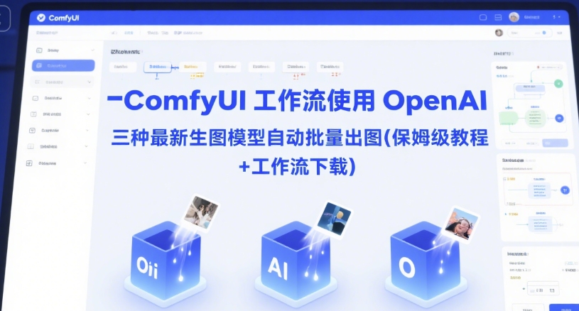 ComfyUI 工作流使用 OpenAI 三种最新生图模型自动批量出图(保姆级教程+工作流下载)-客创社 - 专注互联网轻资产创业及网络项目资源整合与分享福鑫网创 -  免费且强大的项目分享网站