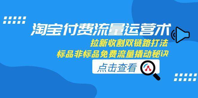 （15135期）淘宝付费流量运营术，拉新收割双链路打法，标品非标品免费流量撬动秘诀-客创社 - 专注互联网轻资产创业及网络项目资源整合与分享福鑫网创 -  免费且强大的项目分享网站