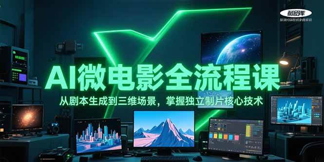（15195期）AI微电影全流程课，从剧本生成到三维场景，掌握独立制片核心技术-客创社 - 专注互联网轻资产创业及网络项目资源整合与分享福鑫网创 -  免费且强大的项目分享网站