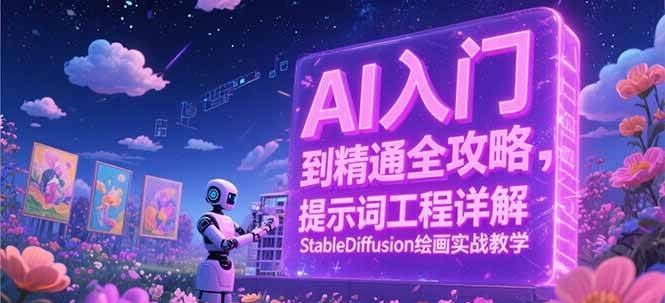 AI入门到精通全攻略，提示词工程详解，StableDiffusion绘画实战教学-客创社 - 专注互联网轻资产创业及网络项目资源整合与分享福鑫网创 -  免费且强大的项目分享网站