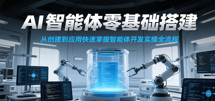 AI智能体零基础搭建实操课，从创建到应用快速掌握智能体开发全流程！-客创社 - 专注互联网轻资产创业及网络项目资源整合与分享福鑫网创 -  免费且强大的项目分享网站