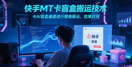 快手MT卡盲盒搬运技术，卡AI盲盒通道进行替换搬运，效果自测-客创社 - 专注互联网轻资产创业及网络项目资源整合与分享福鑫网创 -  免费且强大的项目分享网站