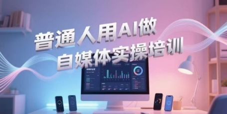 普通人用AI做自媒体实操培训，普通人一个人用ai做自媒体，视频制作、短视频引流、直播带货，轻松入门-客创社 - 专注互联网轻资产创业及网络项目资源整合与分享福鑫网创 -  免费且强大的项目分享网站