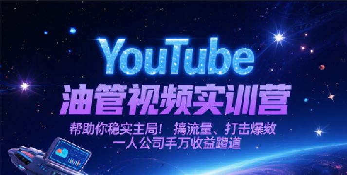 YouTube油管视频实训营，帮助你稳入局、搞流量、打爆款，一人公司千万收益赛道-客创社 - 专注互联网轻资产创业及网络项目资源整合与分享福鑫网创 -  免费且强大的项目分享网站