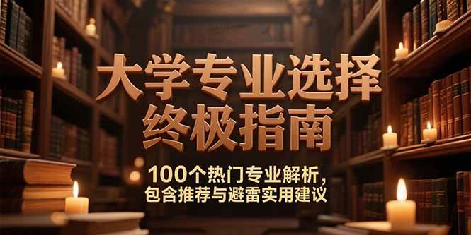 （15261期）付费文：大学专业选择终极指南,100个热门专业解析,包含推荐与避雷实用建议-客创社 - 专注互联网轻资产创业及网络项目资源整合与分享福鑫网创 -  免费且强大的项目分享网站