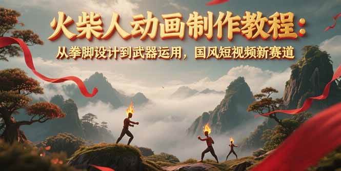 图片[1]-客创社 - 专注互联网轻资产创业及网络项目资源整合与分享（15171期）火柴人动画制作教程：从拳脚设计到武器运用，国风短视频新赛道-客创社 - 专注互联网轻资产创业及网络项目资源整合与分享福鑫网创 -  免费且强大的项目分享网站