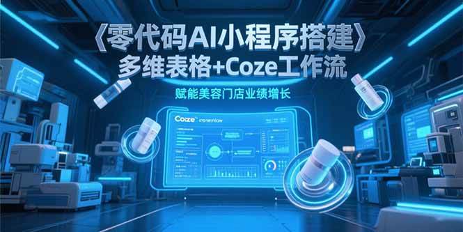 （15239期）零代码AI小程序搭建，多维表格+Coze工作流，赋能美容门店业绩增长-客创社 - 专注互联网轻资产创业及网络项目资源整合与分享福鑫网创 -  免费且强大的项目分享网站