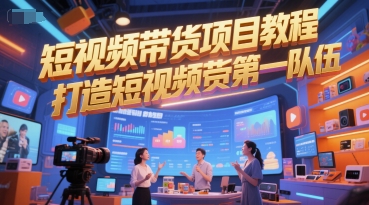 短视频带货项目教程，打造短视频带货第一队伍-客创社 - 专注互联网轻资产创业及网络项目资源整合与分享福鑫网创 -  免费且强大的项目分享网站