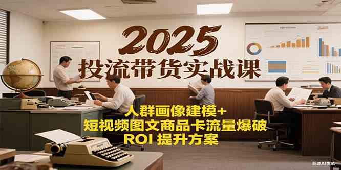 2025投流带货实战课：人群画像建模+短视频图文商品卡流量爆破ROI提升方案-客创社 - 专注互联网轻资产创业及网络项目资源整合与分享福鑫网创 -  免费且强大的项目分享网站