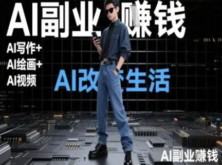 AI改变生活（Ai写作+AI绘画+Ai视频），AI副业挣钱-客创社 - 专注互联网轻资产创业及网络项目资源整合与分享福鑫网创 -  免费且强大的项目分享网站