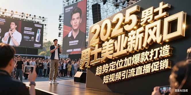 2025男士美业新风口，趋势定位加爆款打造，短视频引流直播促销-客创社 - 专注互联网轻资产创业及网络项目资源整合与分享福鑫网创 -  免费且强大的项目分享网站