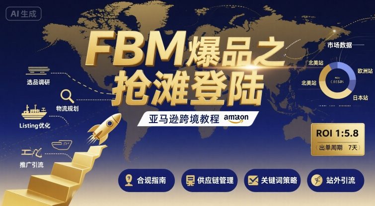 FBM爆品之抢滩登陆-亚马逊跨境教程 - 项目资源网