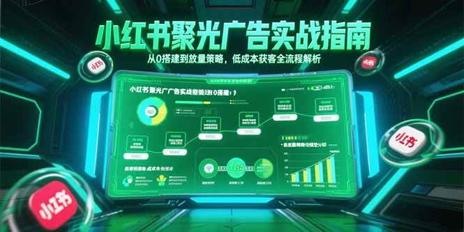（15248期）小红书聚光广告实战指南，从0搭建到放量策略，低成本获客全流程解析-客创社 - 专注互联网轻资产创业及网络项目资源整合与分享福鑫网创 -  免费且强大的项目分享网站