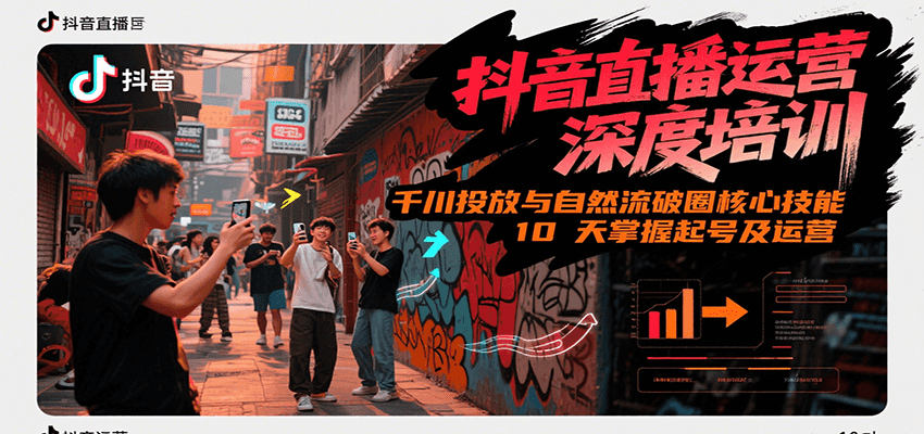 抖音直播运营深度培训，千川投放与自然流核心技能，10天掌握起号及运营(6-7月新课)-客创社 - 专注互联网轻资产创业及网络项目资源整合与分享福鑫网创 -  免费且强大的项目分享网站