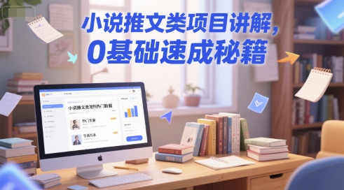 小说推文类项目讲解，0 基础速成秘籍-客创社 - 专注互联网轻资产创业及网络项目资源整合与分享福鑫网创 -  免费且强大的项目分享网站