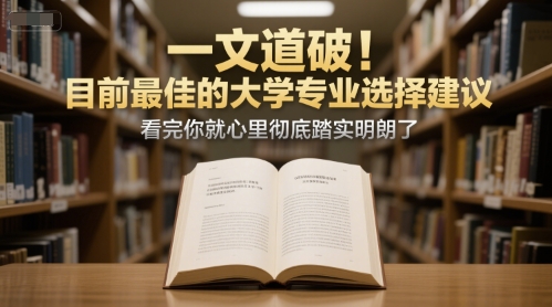 付费文章：一文道破！目前最佳的大学专业选择建议，看完你就心里彻底踏实明朗了-客创社 - 专注互联网轻资产创业及网络项目资源整合与分享福鑫网创 -  免费且强大的项目分享网站