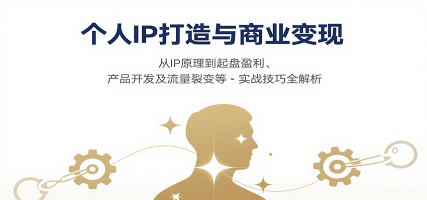 个人IP打造与商业变现，从IP原理到起盘盈利、产品开发及流量裂变等实战技巧全解析 - 项目资源网