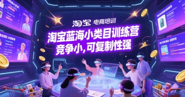 淘宝蓝海小类目训练营， 竞争小，可复制性强-客创社 - 专注互联网轻资产创业及网络项目资源整合与分享福鑫网创 -  免费且强大的项目分享网站