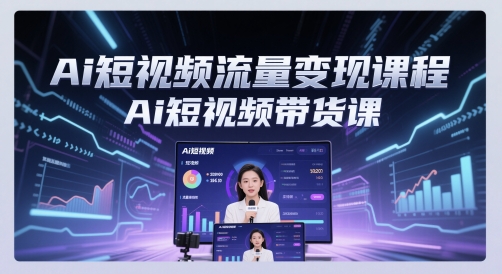 Ai短视频流量变现课程，Ai短视频带货课-客创社 - 专注互联网轻资产创业及网络项目资源整合与分享福鑫网创 -  免费且强大的项目分享网站