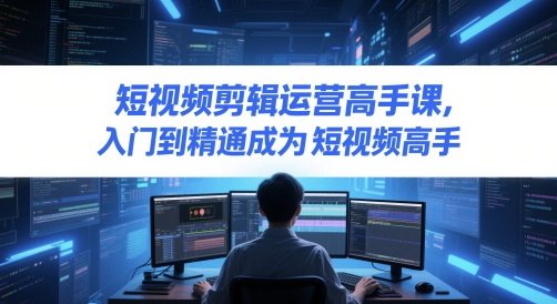短视频剪辑运营高手课，入门到精通成为短视频高手-客创社 - 专注互联网轻资产创业及网络项目资源整合与分享福鑫网创 -  免费且强大的项目分享网站