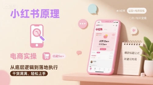 小红书原理以及详细实操流程，小红书电商教程 - 项目资源网