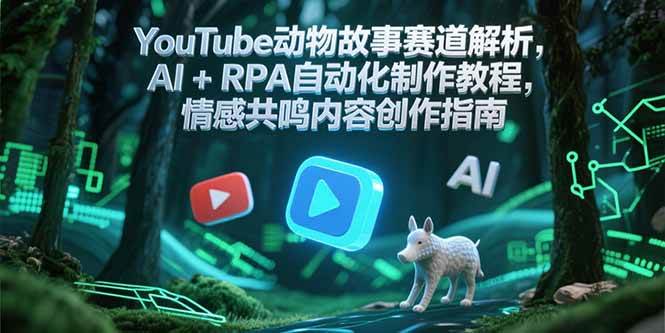 （15174期）YouTube动物故事赛道解析，AI+RPA自动化制作教程，情感共鸣内容创作指南-客创社 - 专注互联网轻资产创业及网络项目资源整合与分享福鑫网创 -  免费且强大的项目分享网站