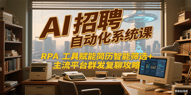 AI招聘自动化系统课，RPA工具赋能简历智能筛选+主流平台群发复聊全攻略-客创社 - 专注互联网轻资产创业及网络项目资源整合与分享福鑫网创 -  免费且强大的项目分享网站