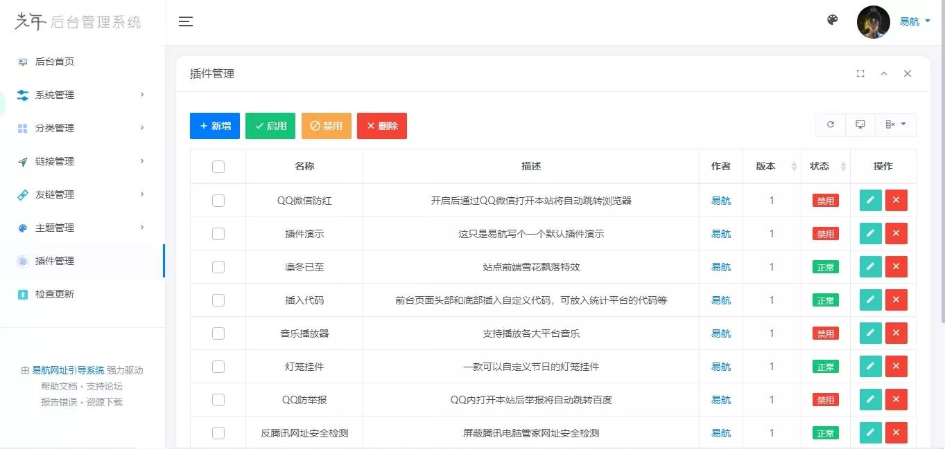 易航网址引导系统V2.45 轻量级可扩展网址引导系统集成多套模板带后台无需授权免费完美可用