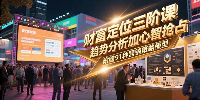（15219期）财富定位三阶课，趋势分析加心智抢占，附赠91种营销策略模型-客创社 - 专注互联网轻资产创业及网络项目资源整合与分享福鑫网创 -  免费且强大的项目分享网站