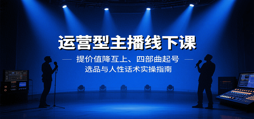 运营型主播线下课：提价值降互上、四部曲起号、选品与人性话术实操指南 - 项目资源网