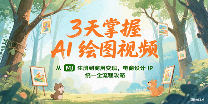 3天掌握AI绘图视频，从MJ 注册到商用变现，电商设计IP统一全流程攻略-客创社 - 专注互联网轻资产创业及网络项目资源整合与分享福鑫网创 -  免费且强大的项目分享网站